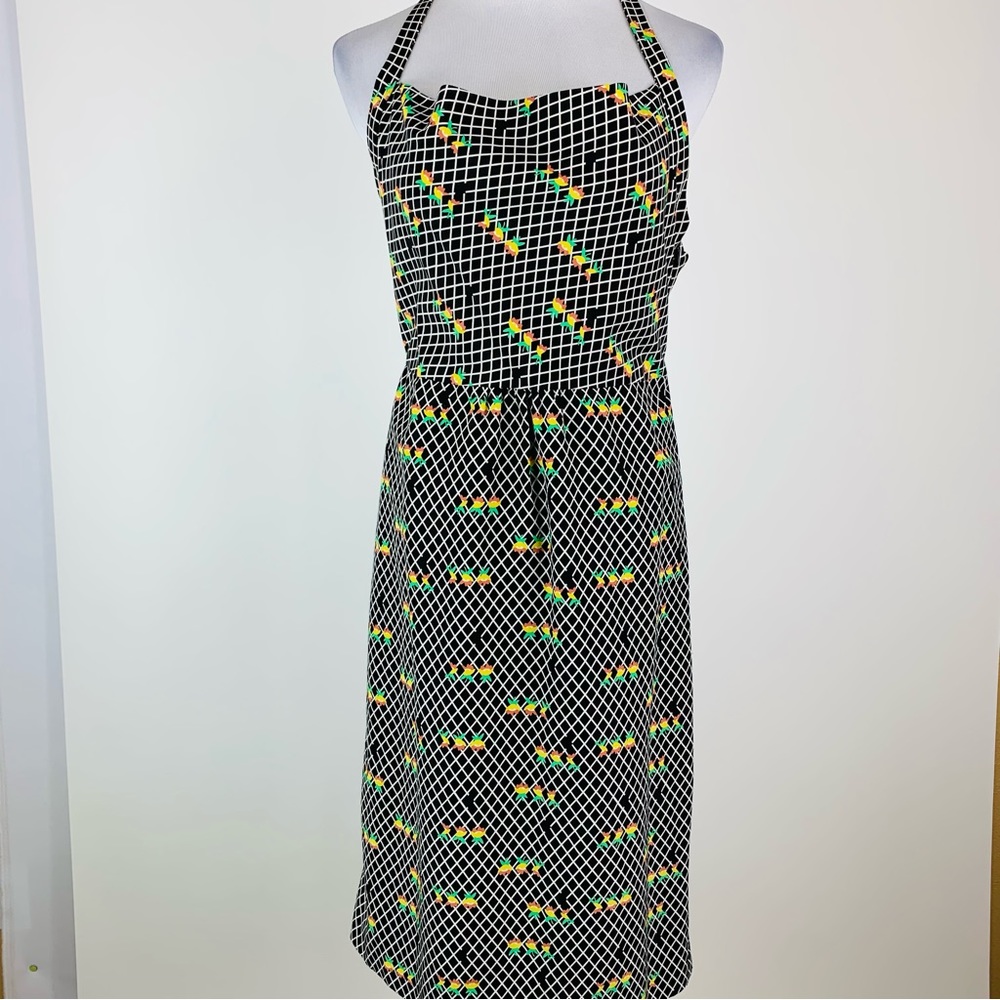 Anthropologie A Rose Has No Teeth Windowpane Floral Dress Small